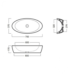 Фото Накладная раковина Hatria Nido (Y0R201) белый