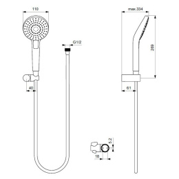 Душевой гарнитур Ideal Standard IdealRain (B2239AA) хром