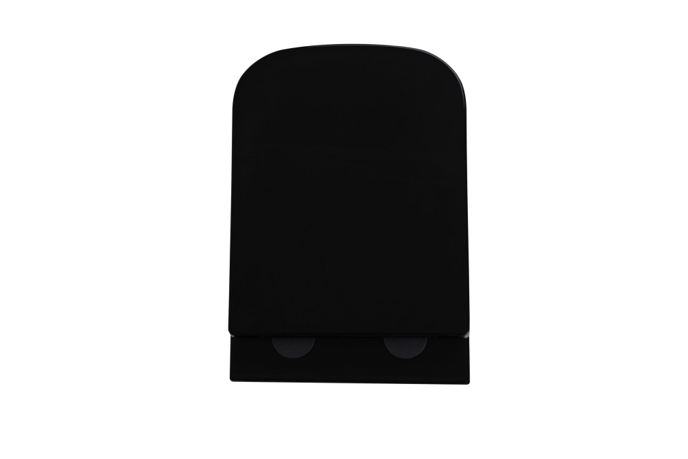 Подвесные унитазы Подвесной безободковый унитаз с сиденьем микролифт Avimano Vision 1000042, цвет черный матовый