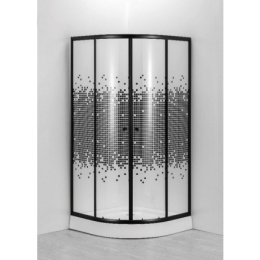Душевой уголок Niagara Eco NG- 003-14BLACK (800х800х1950) низкий поддон