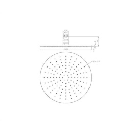 Omnires WG130CR Верхний душ D=30 см (хром)