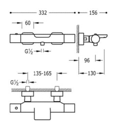 Фото Tres Loft 20017401 Смеситель для ванны
