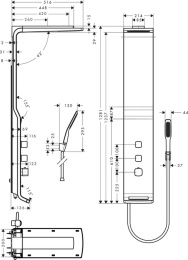 Душевая панель Hansgrohe Raindance (27003400) хром