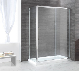 Душевой уголок Душевой уголок Cezares LUX-SOFT-W-AH-1-140/80-C-Cr-IV, 140 х 80 см, профиль хром, стёкла прозрачные