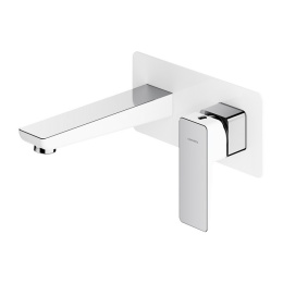 Omnires Parma PM7415CRB Смеситель для умывальника скрытого монтажа (хром/белый)