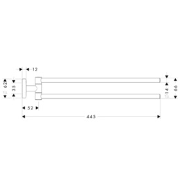 Полотенцедержатель Hansgrohe Logis (40512820) серый