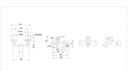 Фото Смеситель для ванны короткий излив Bravat Rhein (F6429564BW-01-ENG)