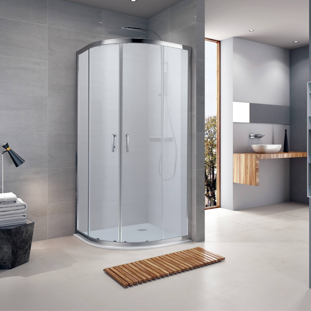 Душевой уголок Koller Pool Aqua Line 90X90 chrome, grape (R90RG)
