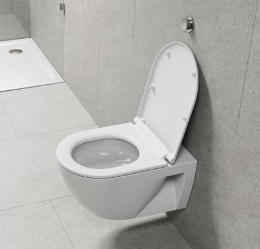 Фото Сиденье для унитаза с крышкой GSI MS992C26 530 мм х 360 мм, SoftClose цвет Чёрный матовый Ardesia