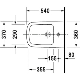 Биде подвесное Duravit Durastyle 2282150000, белый