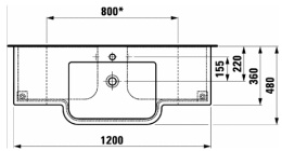 Раковины Раковина Laufen Form 1367.5.000.104.1 120 см
