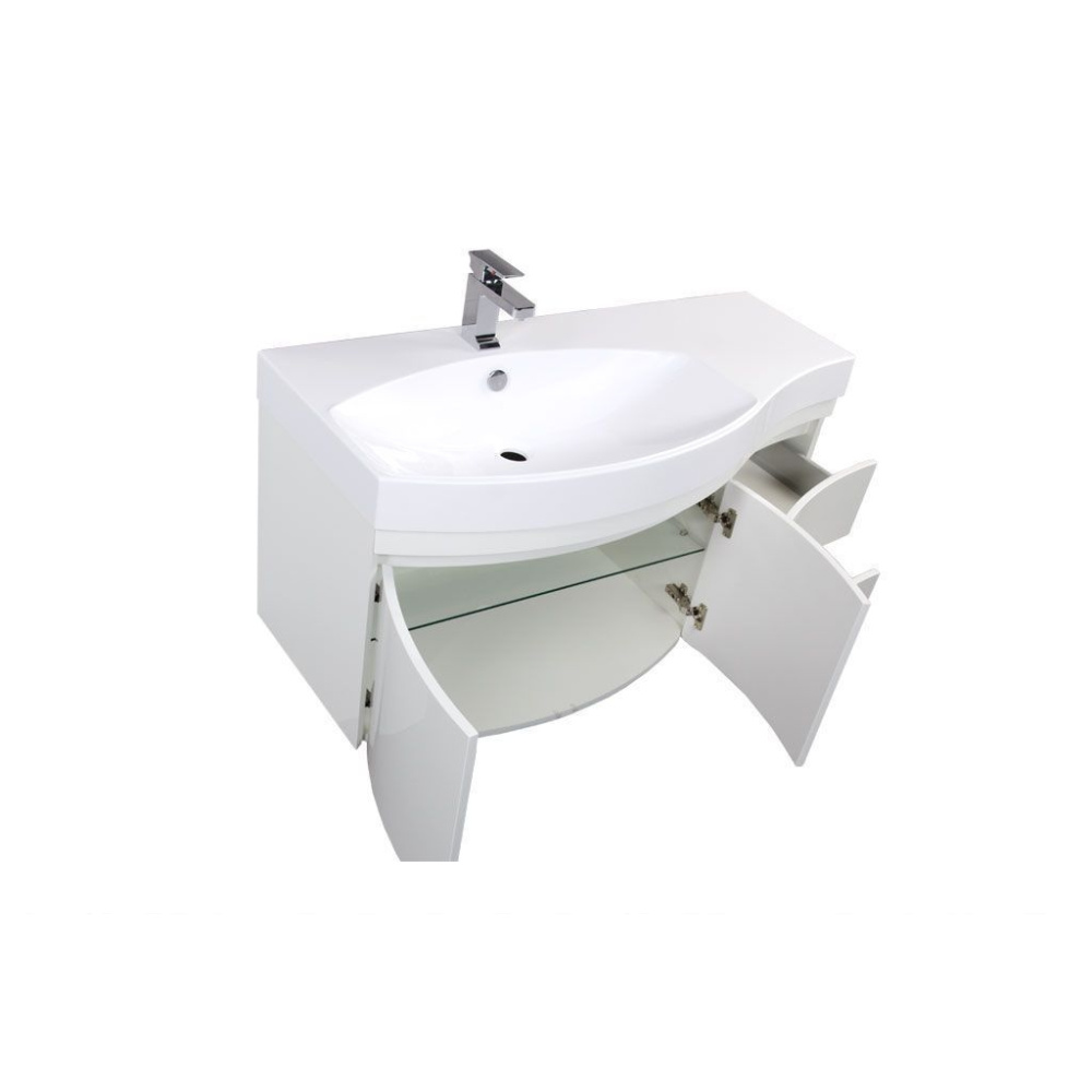 Мебель для ванной Aquanet Опера 115 L белый (2 дверцы 2 ящика)