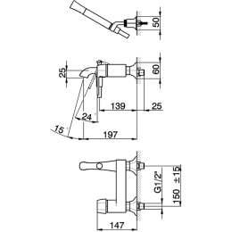 Смеситель для ванны Cisal Cherie CH0001247E, розовый
