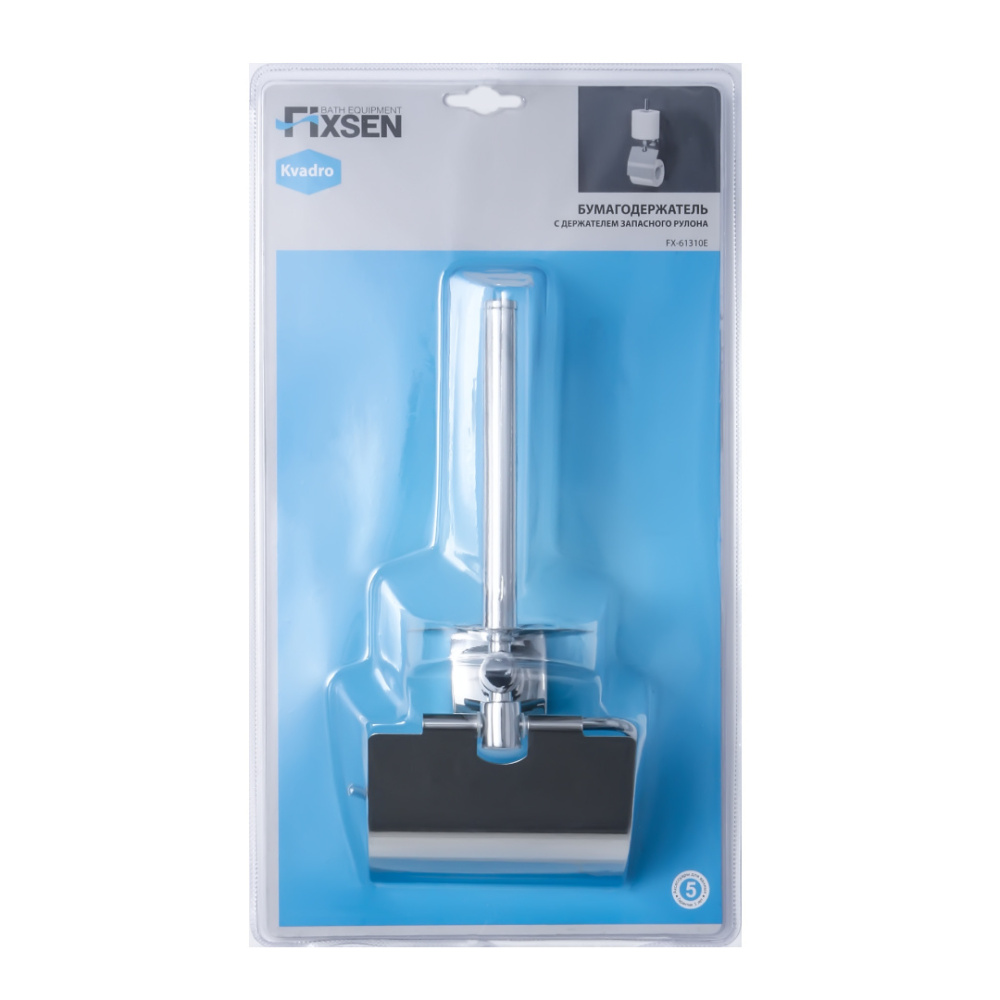 Держатель туалетной бумаги FIXSEN Kvadro (FX-61310E) хром