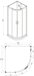 Фото Душевая кабина 90xx200 Azario (AZ-N10812 900) Акрил, Поддон средний