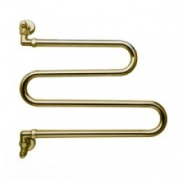 Фото Полотенцесушитель Margaroli Vento водяной 406WG, белый/золото