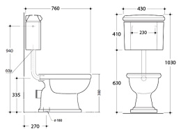 Бачок для унитаза Tiffany World Bristol TWBR22bi для средней трубы