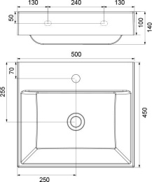 Умывальник Ravak Natural (XJO01250000), белый