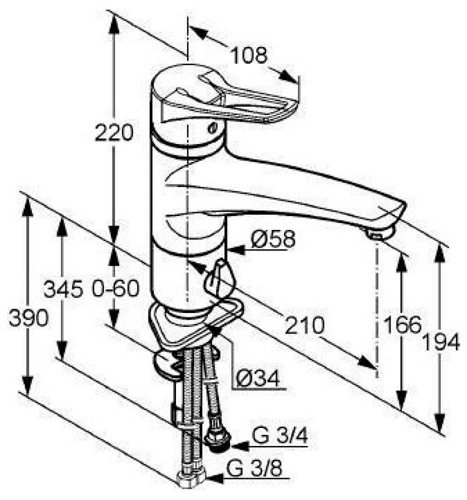 Фото Смеситель для кухни Kludi MX (399068262) хром коричневый