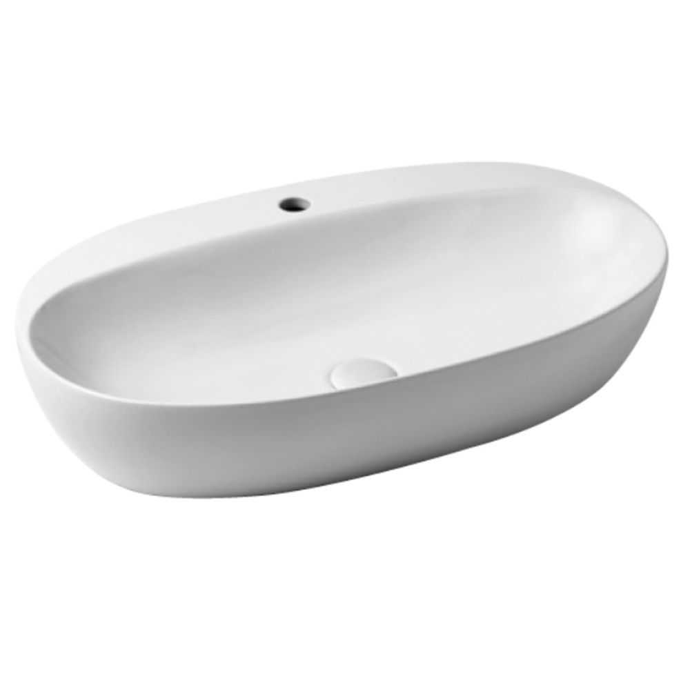 Раковина Azzurra Elegance ELLA070420CMBI/(ECI70M bi)*1 накладная 70 х 42 х 14 см