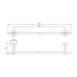 Фото Держатель для полотенец Paini Pixel 81CR002 хром