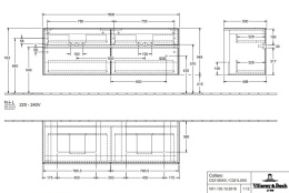 Villeroy Boch Collaro C02100VH Тумба под раковину 1600х500 мм (Arizona Oak)