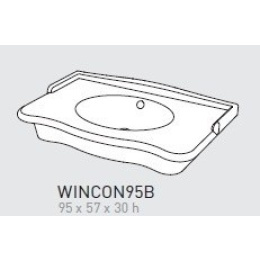 Cielo Windsor WINCON95B + WINPIEB Раковина подвесная в комплекте с опорами (белый)