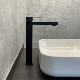 Фото Смеситель для раковины, картридж 35 мм, черный матовый, FC045B-CMT