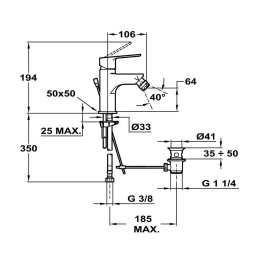 Фото Teka Palma 656220200 Смеситель для биде