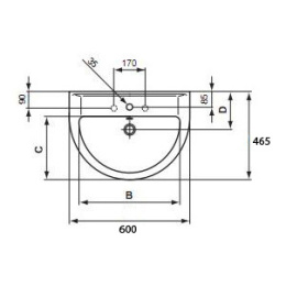 Раковина Ideal Standard Ecco W424001