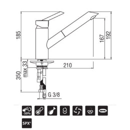 NOBILI Oz T2 OZ117/8T2CS Смеситель для кухни (хром/сатин)
