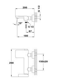 Фото Teka Formentera 621210200 Смеситель для ванны