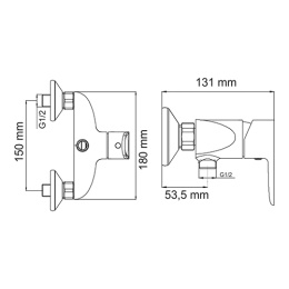 Смеситель WasserKRAFT LEINE 3502 для душа, хром