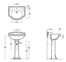 SIMAS Arcade AR814bi+AR815bi+F89 Раковина 59см