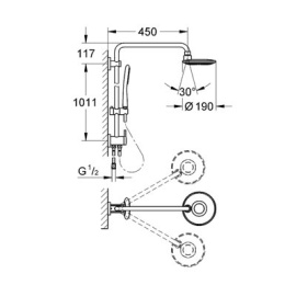 Душевой гарнитур Grohe Rainshower Icon (27433000) хром