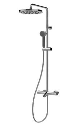 BOSSINI ELIOS L10401.1.030 Душевой комплект с термостатом для ванны, верхний душ 250 мм, хром