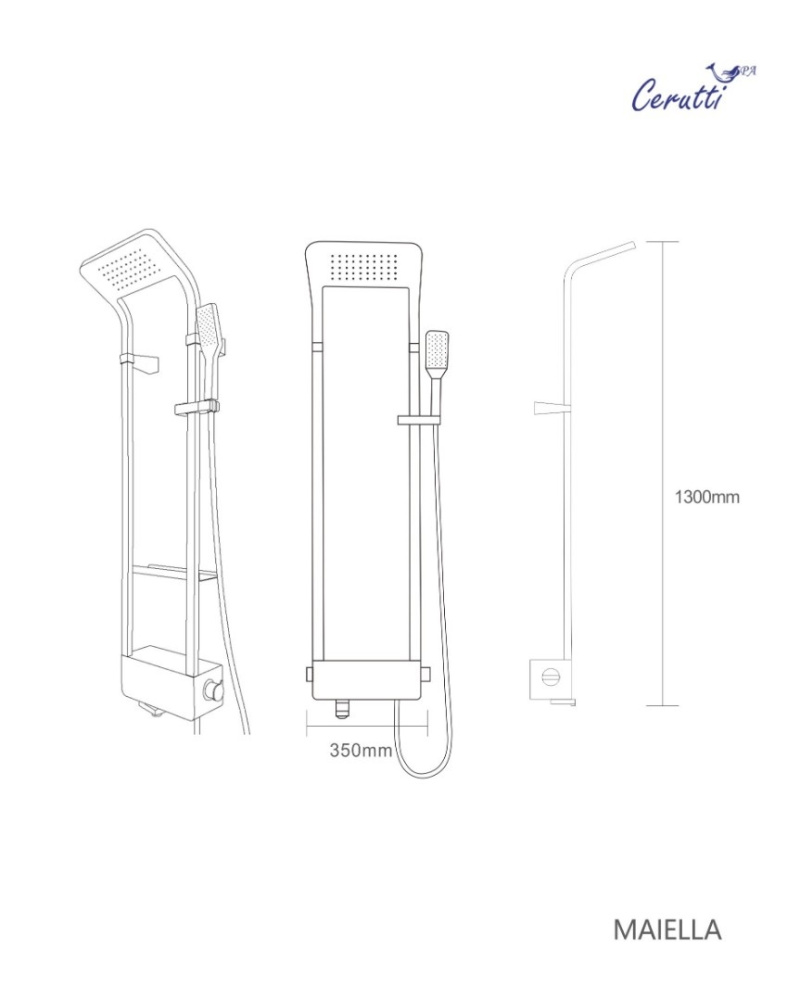 Фото Душевая панель Ceruttispa Maiella B CT8985 цвет черный