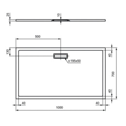 Поддон душевой Ideal Standart Ultra Flat New T4475V1 100 x 70 см ультратонкий, прямоугольный, белый
