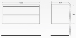 Фото Тумба под раковину BelBagno Kraft KRAFT-1000-2C-SO-RNN, подвесная