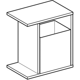 Шкафчик Geberit iCon 840139000, 37 см, с многофункциональным ящиком, цвет платиновый