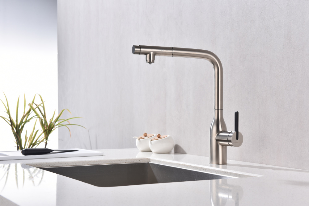 Смеситель для кухни Paulmark Viper (Vi213105-NI) никель