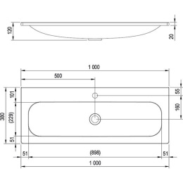 Раковина Ravak Ring (XJK01110000), белый