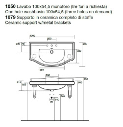 Kerasan Retro 107901 Кронштейн под раковину