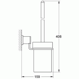 Grohe Allure 40340000 Туалетный ершик, колба стеклянная