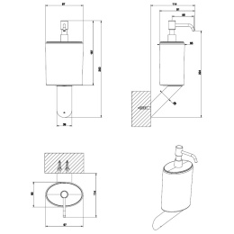 Дозатор жидкого мыла Gessi Ovale (25614#031) белый