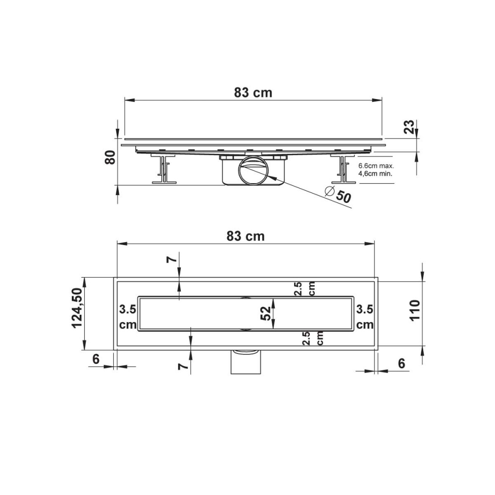 Душевой лоток Vincea Say Anzer (SAY.72.2.80.STN) сатин