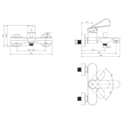 Фото Смеситель для ванны и душа BelBagno Ancora ANC-VASM-CRM