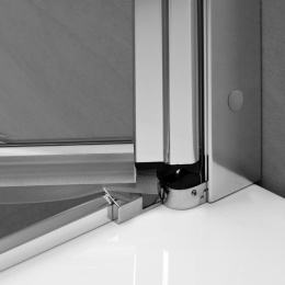 Душевая дверь в нишу Radaway Fuenta New DWB 90 90x200 L профиль Хром стекло прозрачное 384076-01-01L