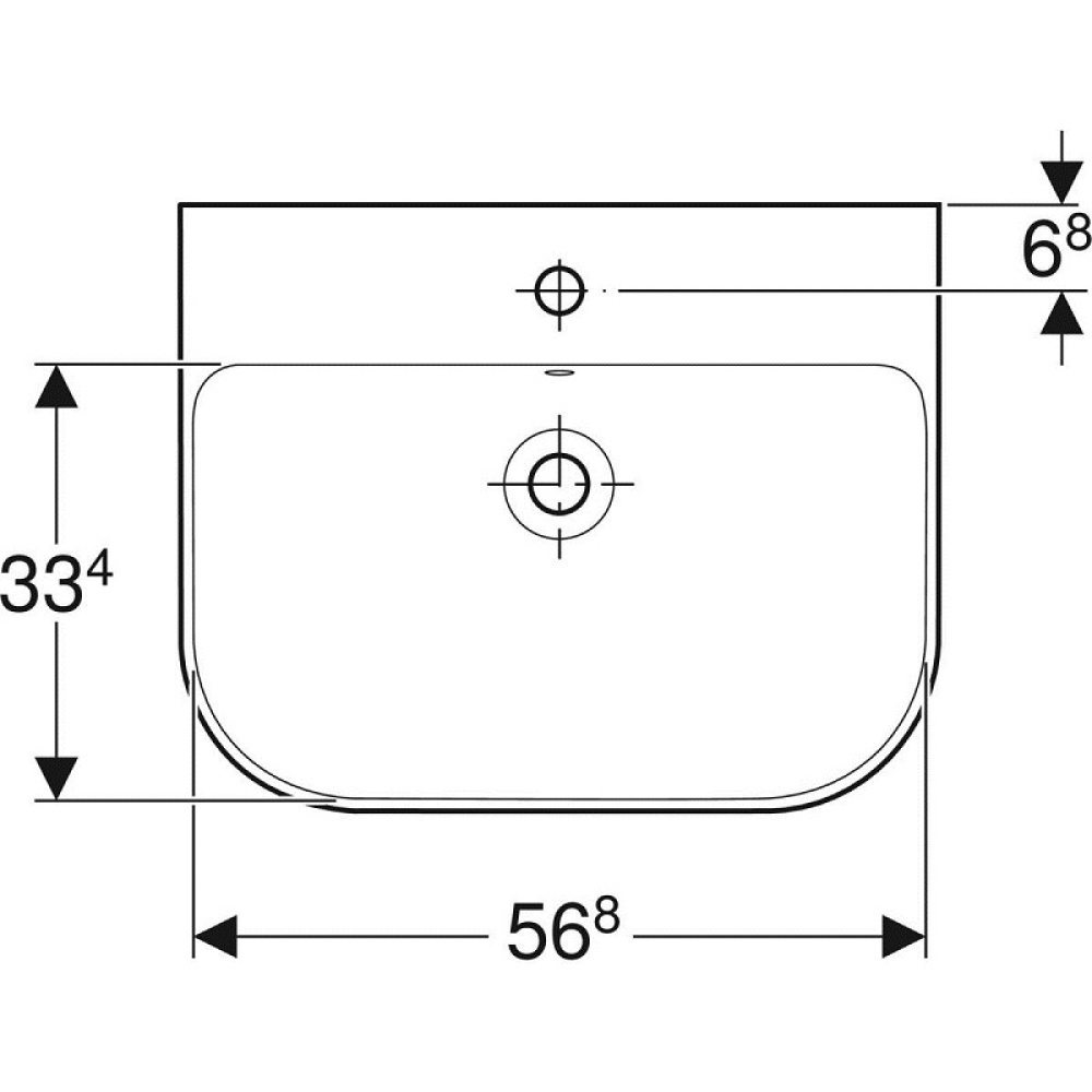Geberit Smyle Square 500.228.01.1 Раковина, подвесная