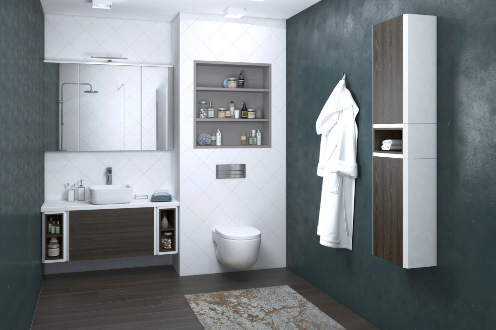 Фото Модуль для шкафа Aquaton Брук открытый дуб ферр (1A202603BCDF0)